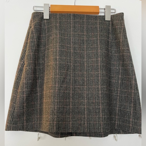 Wilfred Free plaid wool mini skirt - Picture 1 of 1